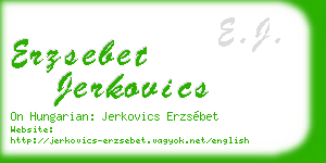 erzsebet jerkovics business card